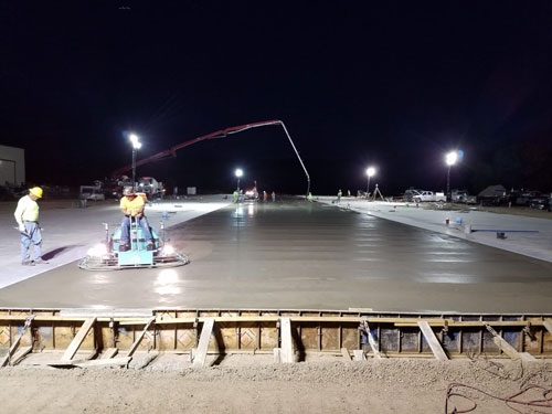  Night Time Concrete Pour