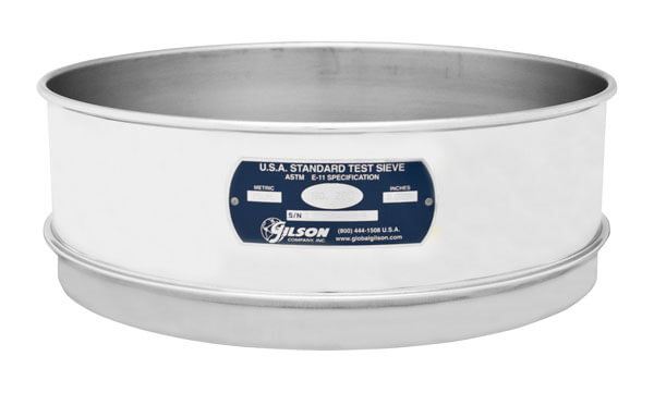 10" Sieve, All Stainless, Full Height, 2-1/2"