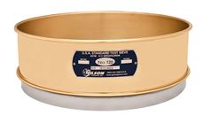 12" Sieve, Brass/Stainless, Full-Height, No. 120 with Backing Cloth