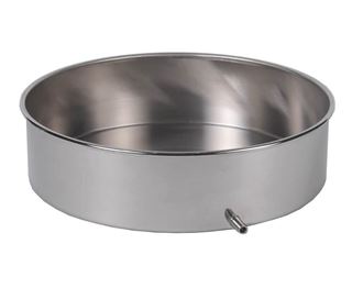 12in Sieve Pan with Drain (Stainless Steel)
