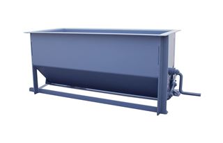 Production Split-O-Matic Hopper for 2in Chute Width, 1.6ft³ Capacity