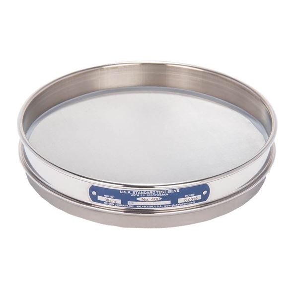 8in Sieve, All Stainless, Half-Height, No.400