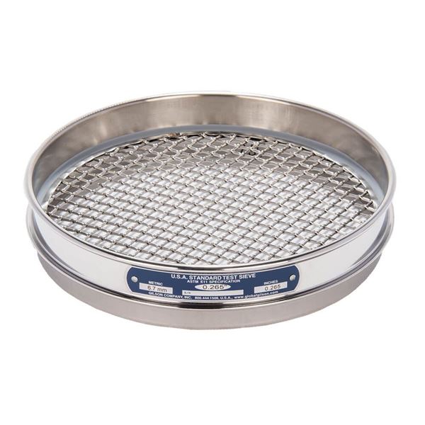 8in Sieve, All Stainless, Half-Height, .265in