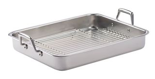 8.3qt Stainless Steel Pan, 17.2 x 14.5in