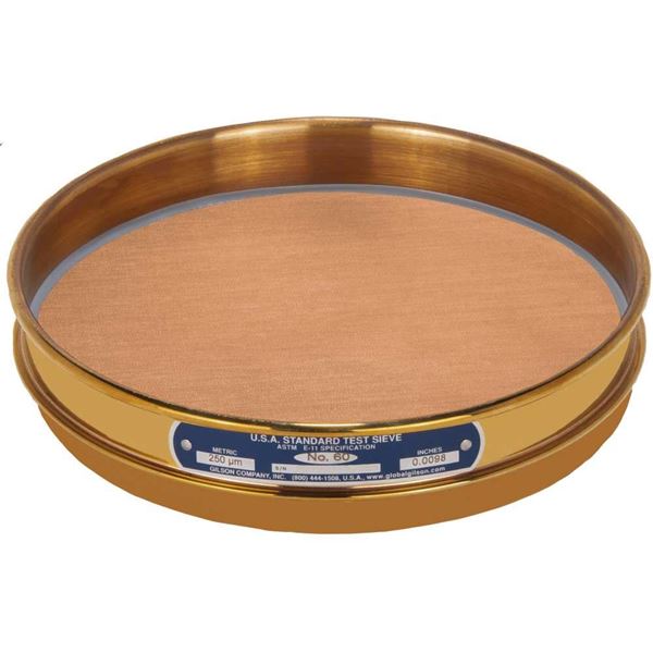 8in Sieve, All Brass, Half-Height, No.60