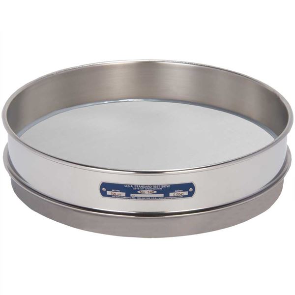 12" Sieve, All Stainless, Intermediate-Height, No. 140 with Backing Cloth
