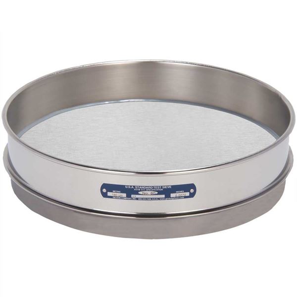 12in Sieve, All Stainless, Intermediate-Height, No.80 with Backing Cloth