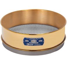 12in Sieve, Brass/Stainless, Full-Height, No.4