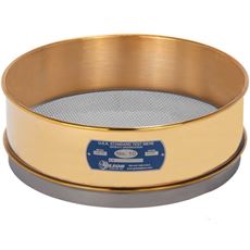 12" Sieve, Brass/Stainless, Full-Height, No. 10