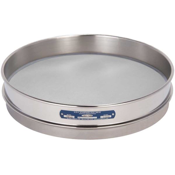 12in Sieve, All Stainless, Half-Height, No.120 with Backing Cloth