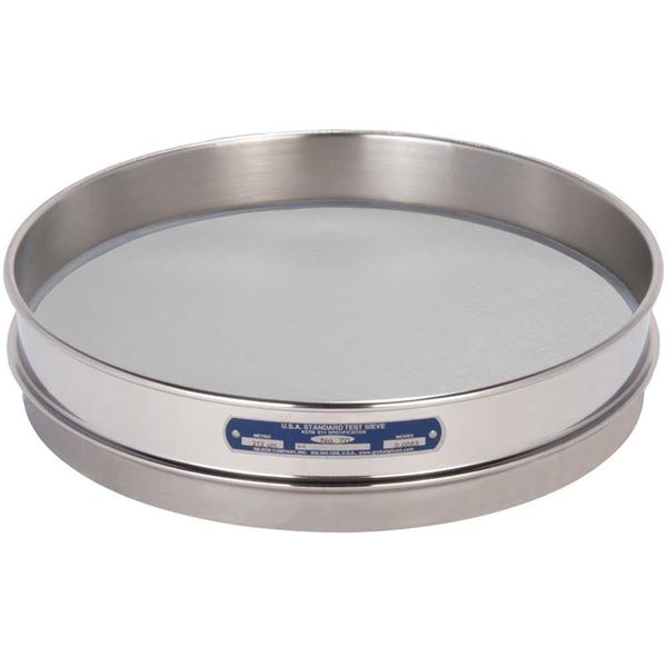 12" Sieve, All Stainless, Half-Height, No. 70 with Backing Cloth