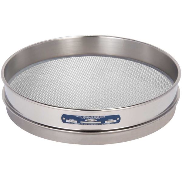 12" Sieve, All Stainless, Half-Height, No. 14