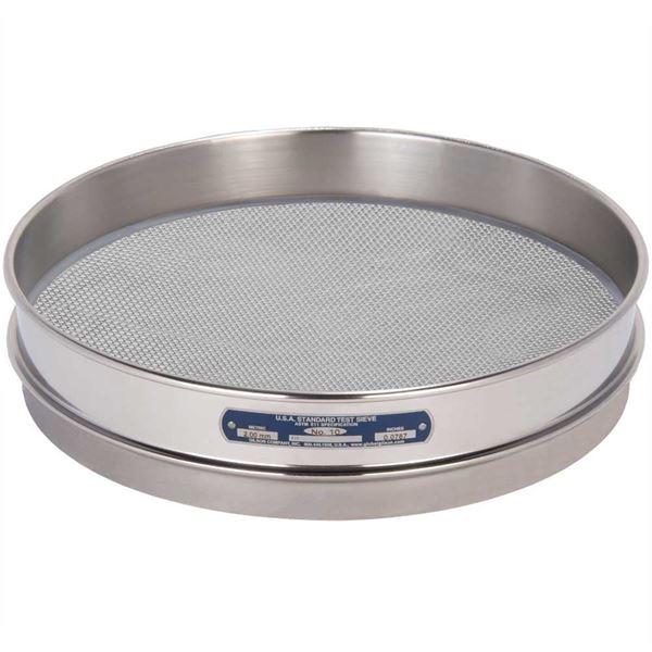 12" Sieve, All Stainless, Half-Height, No. 10