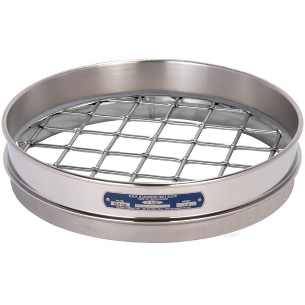 12" Sieve, All Stainless, Half-Height, 1-1/2"