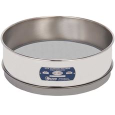 12" Sieve, All Stainless, Full-Height, No. 200 with Backing Cloth