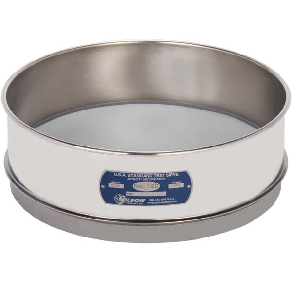 12in Sieve, All Stainless, Full-Height, No.120