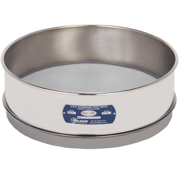 12" Sieve, All Stainless, Full-Height, No. 35