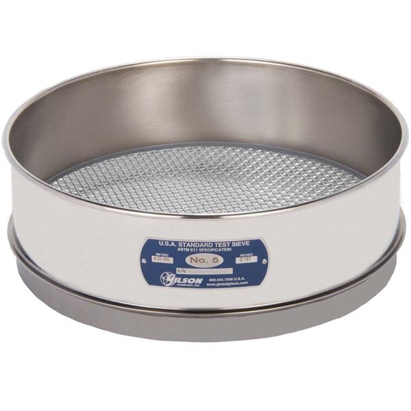 12" Sieve, All Stainless, Full-Height, No. 5