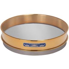 12" Sieve, Brass/Stainless, Intermediate-Height, No. 450 with Backing Cloth