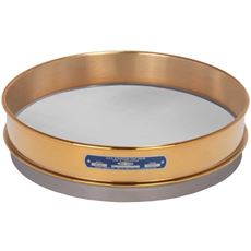 12" Sieve, Brass/Stainless, Intermediate-Height, No.325 with Backing Cloth