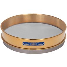 12in Sieve, Brass/Stainless, Intermediate-Height, No.80 with Backing Cloth