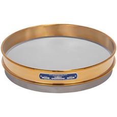 12" Sieve, Brass/Stainless, Half-Height, No. 635 with Backing Cloth