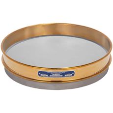 12in Sieve, Brass/Stainless, Half-Height, No.635 with Backing Cloth