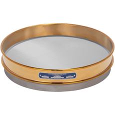 12in Sieve, Brass/Stainless, Half-Height, No.270 with Backing Cloth