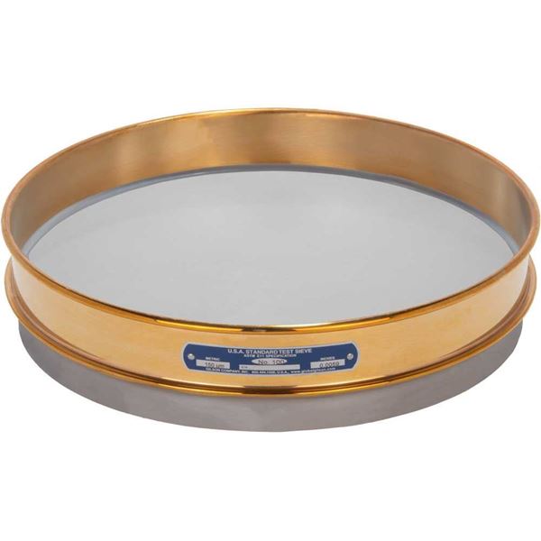 12in Sieve, Brass/Stainless, Half-Height, No.100