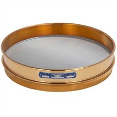 12in Sieve, Brass/Stainless, Half-Height, No.120