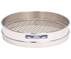 12" Sieve, All Stainless, Half-Height, 1/2"
