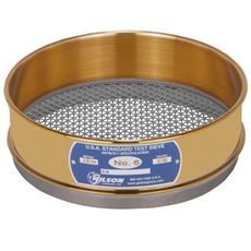 8in Sieve, Brass/Stainless, Full-Height, No.6
