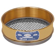 8in Sieve, Brass/Stainless, Full-Height, .265in