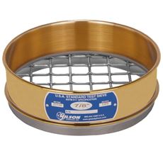 8in Sieve, Brass/Stainless, Full-Height, 7/8in