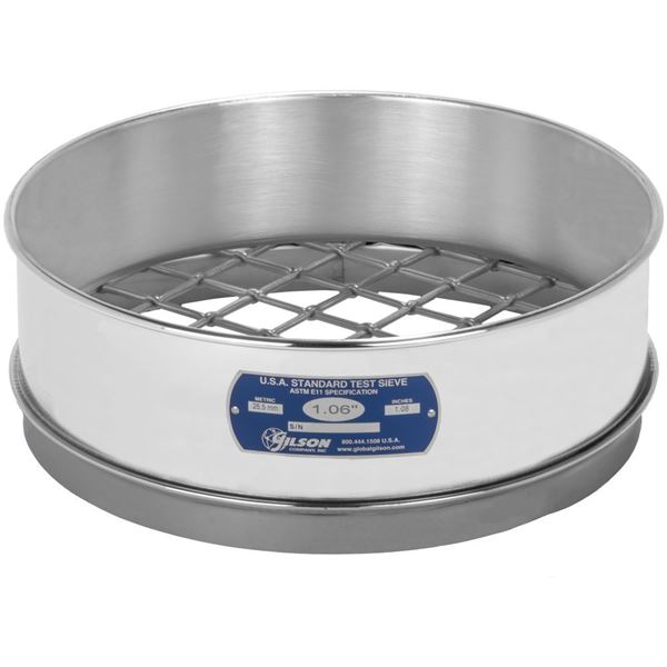 12in Sieve, All Stainless, Full-Height, 1.06in