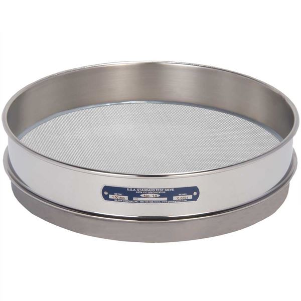 12in Sieve, All Stainless, Half-Height, No.18