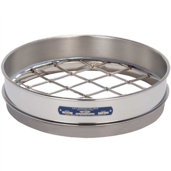 12in Sieve, All Stainless, Intermediate-Height, 2in