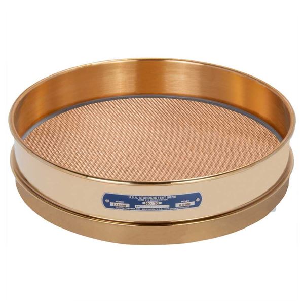 12in Sieve, All Brass, Intermediate-Height, No.14