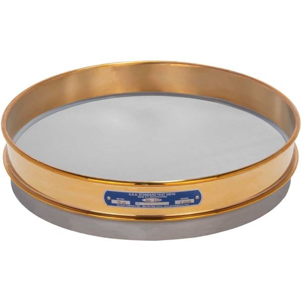 12in Sieve, Brass/Stainless, Half-Height, No.170