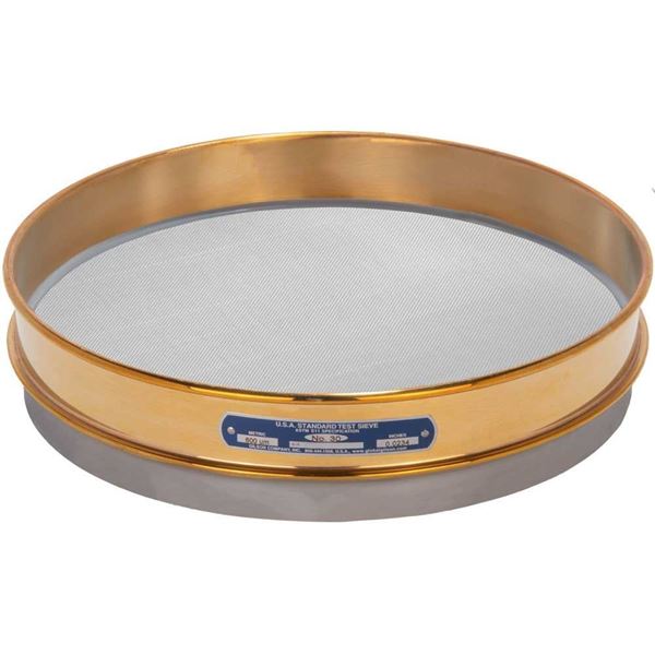 12in Sieve, Brass/Stainless, Half-Height, No.25