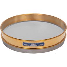 12in Sieve, Brass/Stainless, Half-Height, No.20