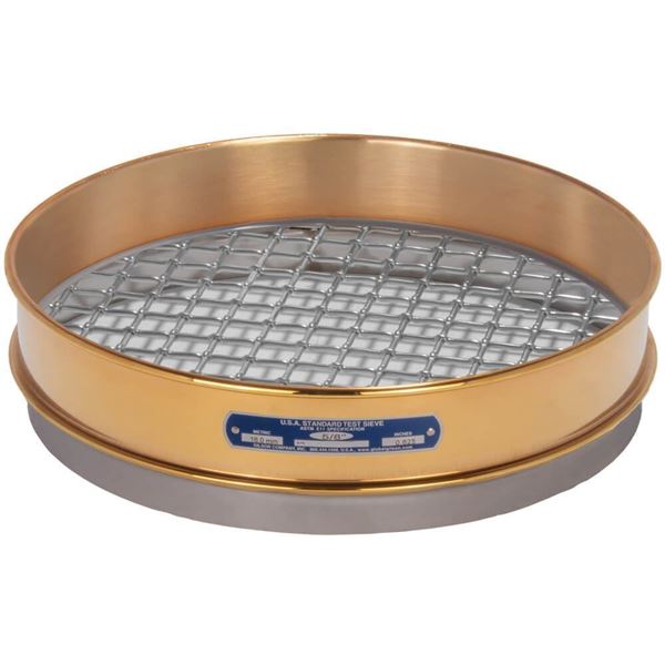 12in Sieve, Brass/Stainless, Intermediate-Height, 3/4in