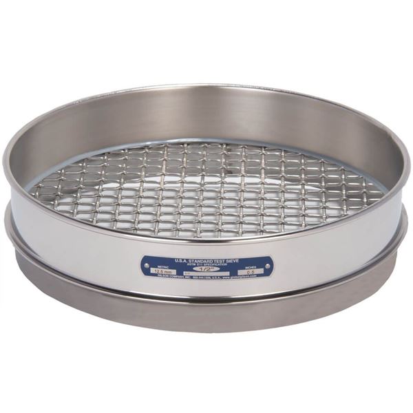 12in Sieve, All Stainless, Intermediate-Height, 7/16in