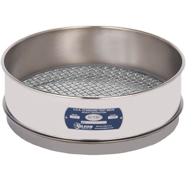 12in Sieve, All Stainless, Full-Height, .265in