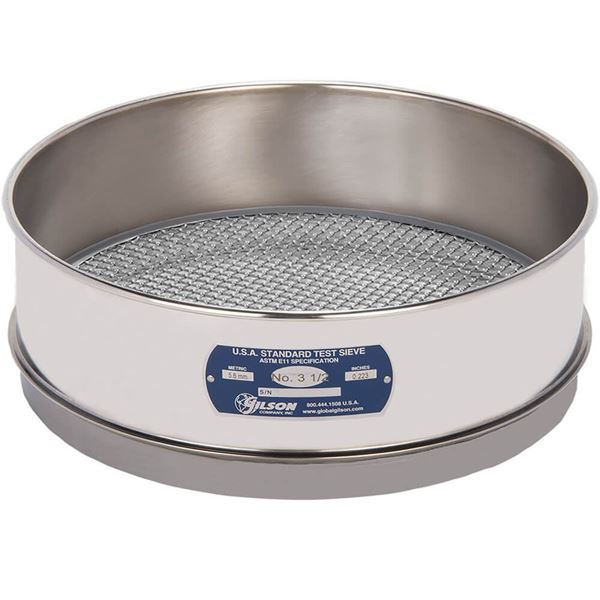 12in Sieve, All Stainless, Full-Height, 1/4in