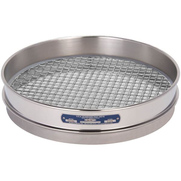 12in Sieve, All Stainless, Half-Height, .265in