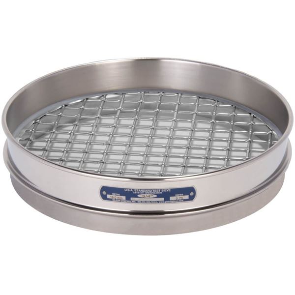 12in Sieve, All Stainless, Half-Height, 7/8in