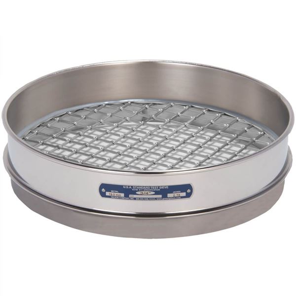 12in Sieve, All Stainless, Intermediate-Height, 3/8in